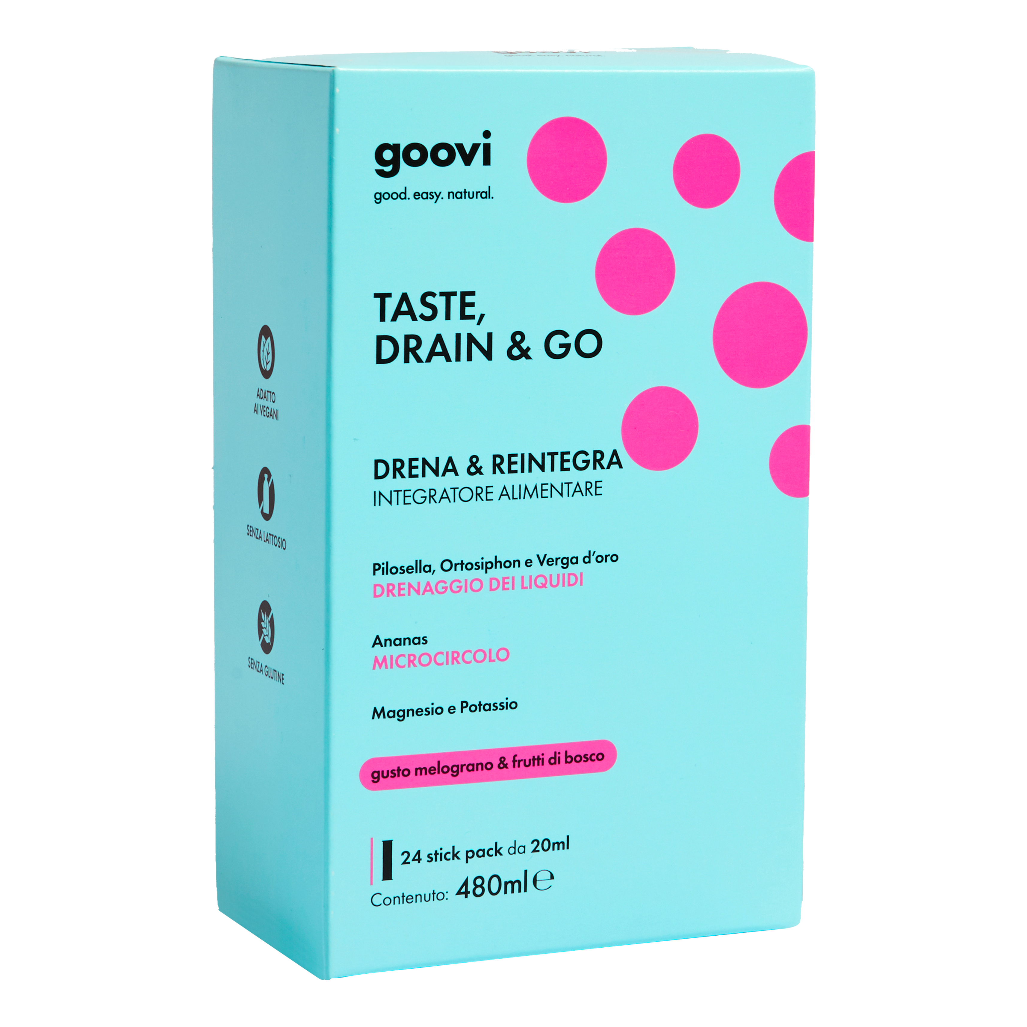 Goovi drenante melograno&amp;frutti di bosco 24 stick pack