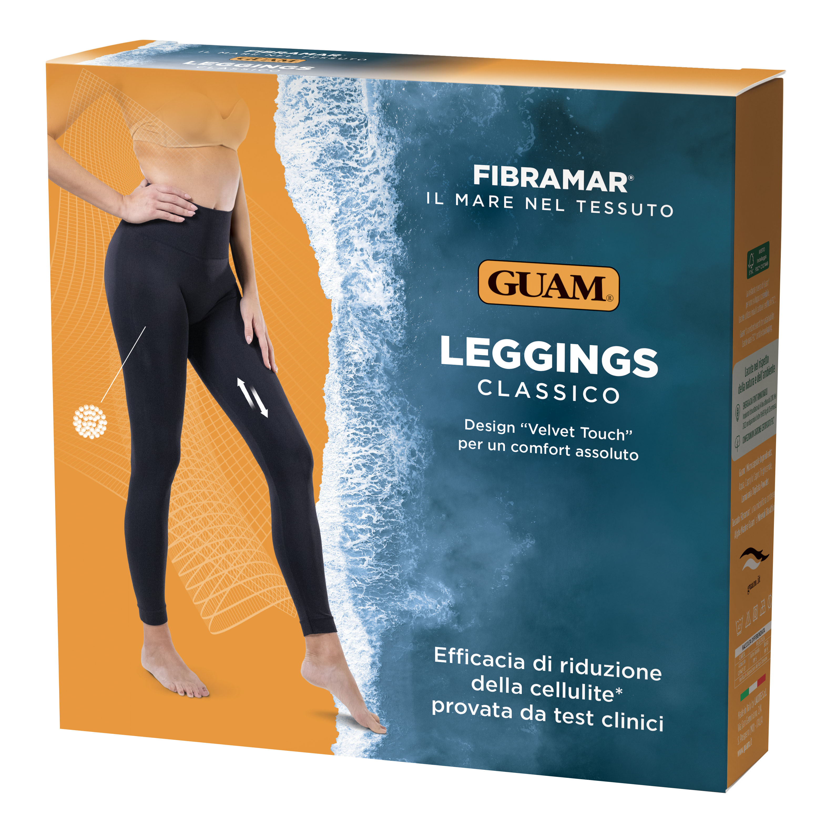 Guam leggings classico fibramar nero s/m