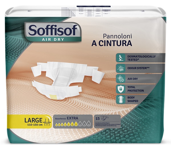 Pannolone mutandina a cintura extra soffisof l 15 pezzi