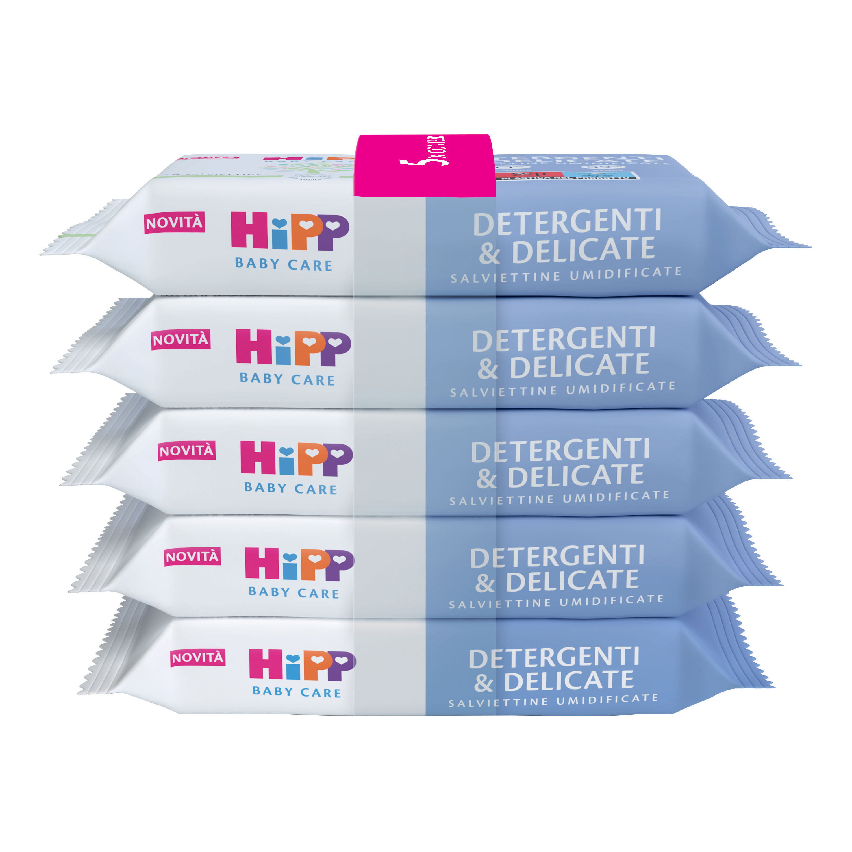 Hipp salviettine detergenti&amp;delicate 5x48 pezzi