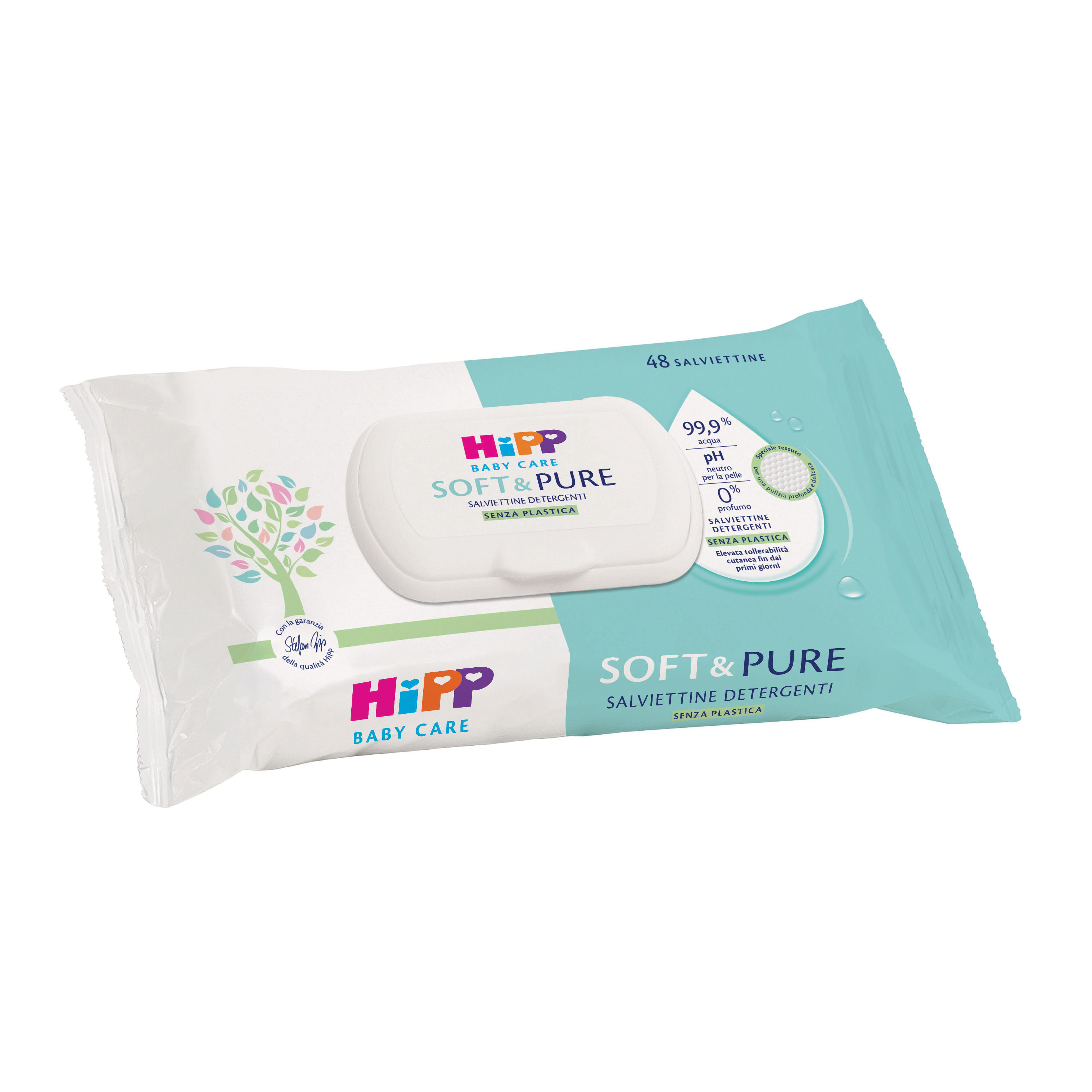 Hipp salviettine soft&amp;pure 3x48 pezzi