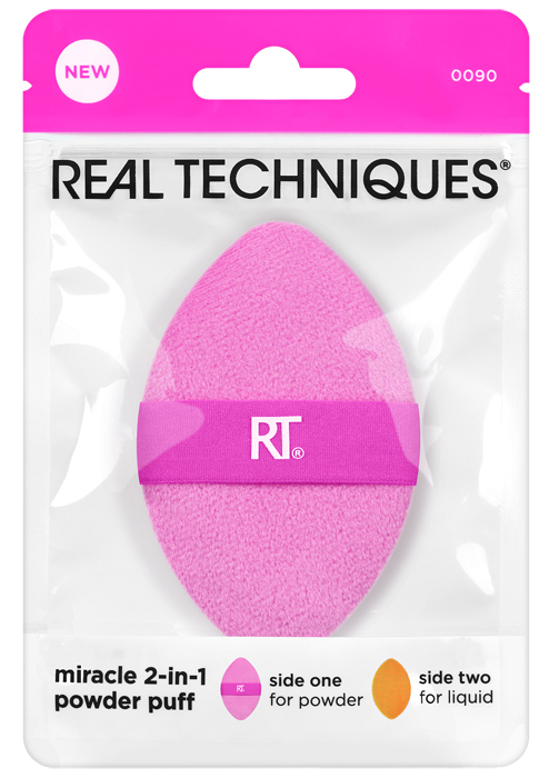 REAL TECHNIQUES - Miracle 2-In-1 Powder Puff - Spugna Multiuso Per Il Make-Up