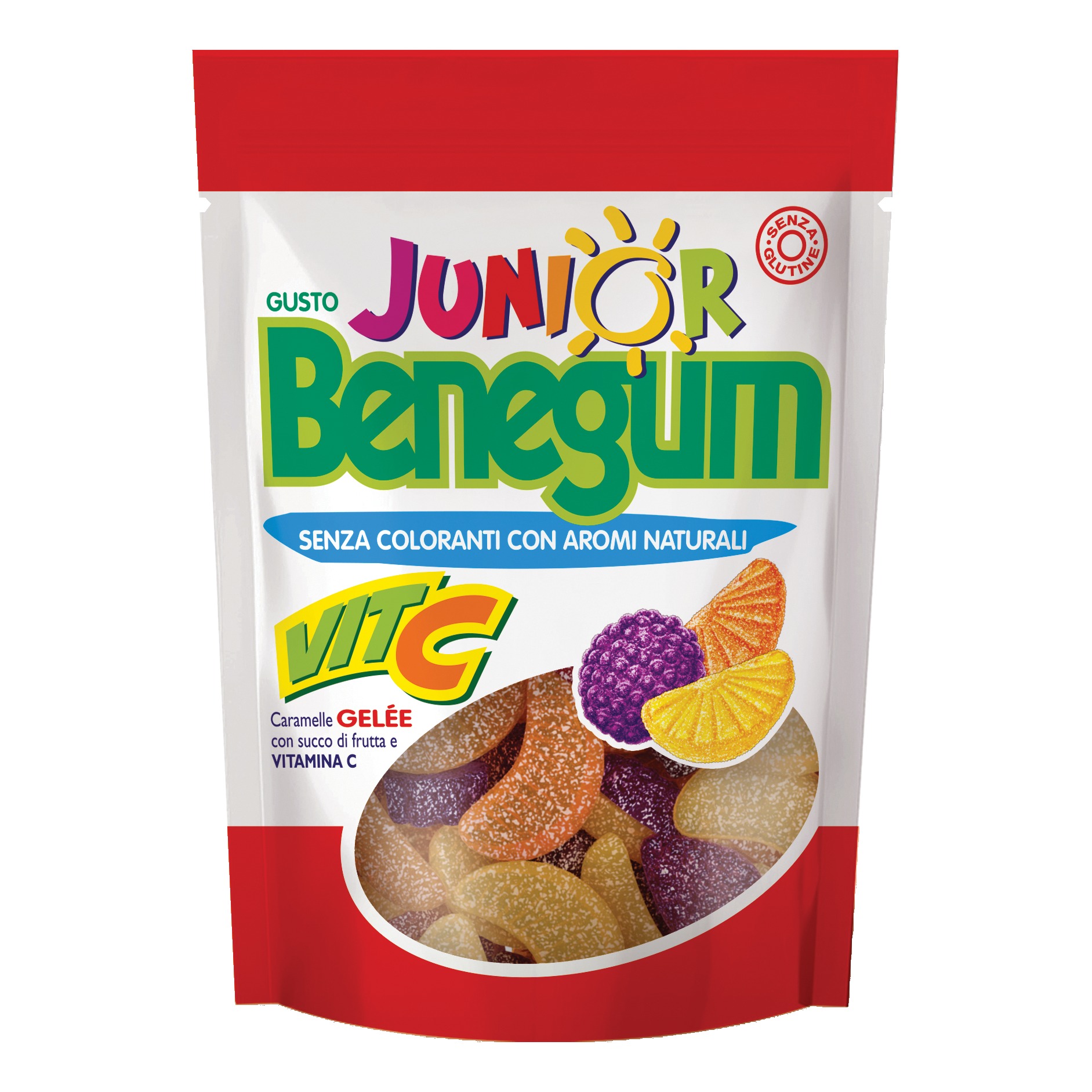 Benegum junior vita c caramelle gele' con succo di frutta e vitamina c 90 g