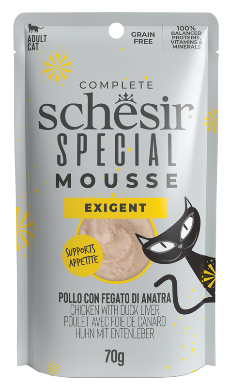 Schesir cat special exigent pollo con fegato di anatra 70 g