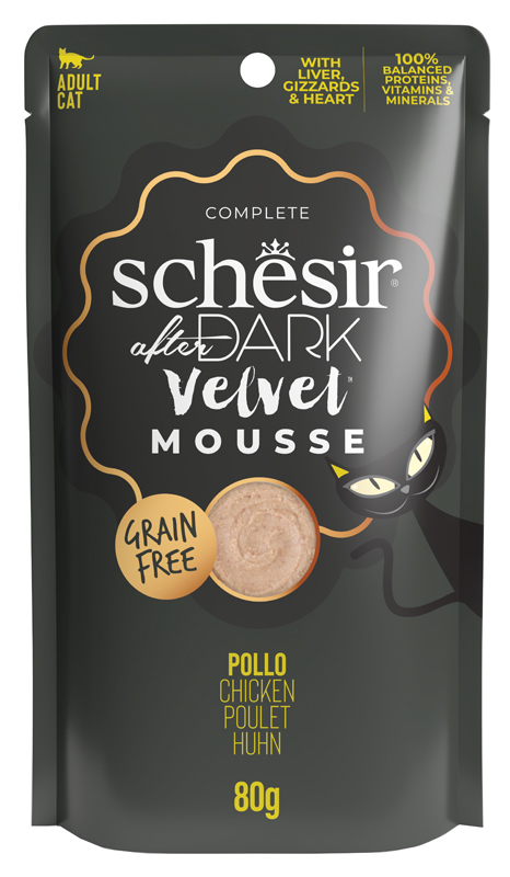 Schesir Gatto After Dark Velvet Mousse Adulto Pollo Busta 80 Gr