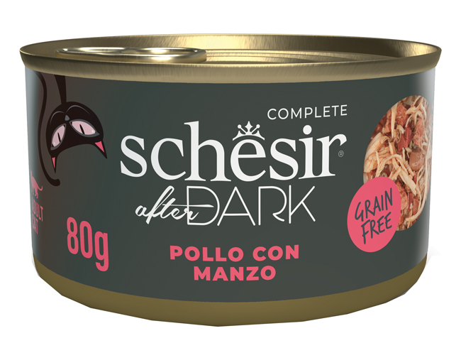 Schesir cat after dark pollo con manzo 80 g