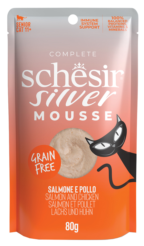Schesir cat silver mousse salmone 80 g
