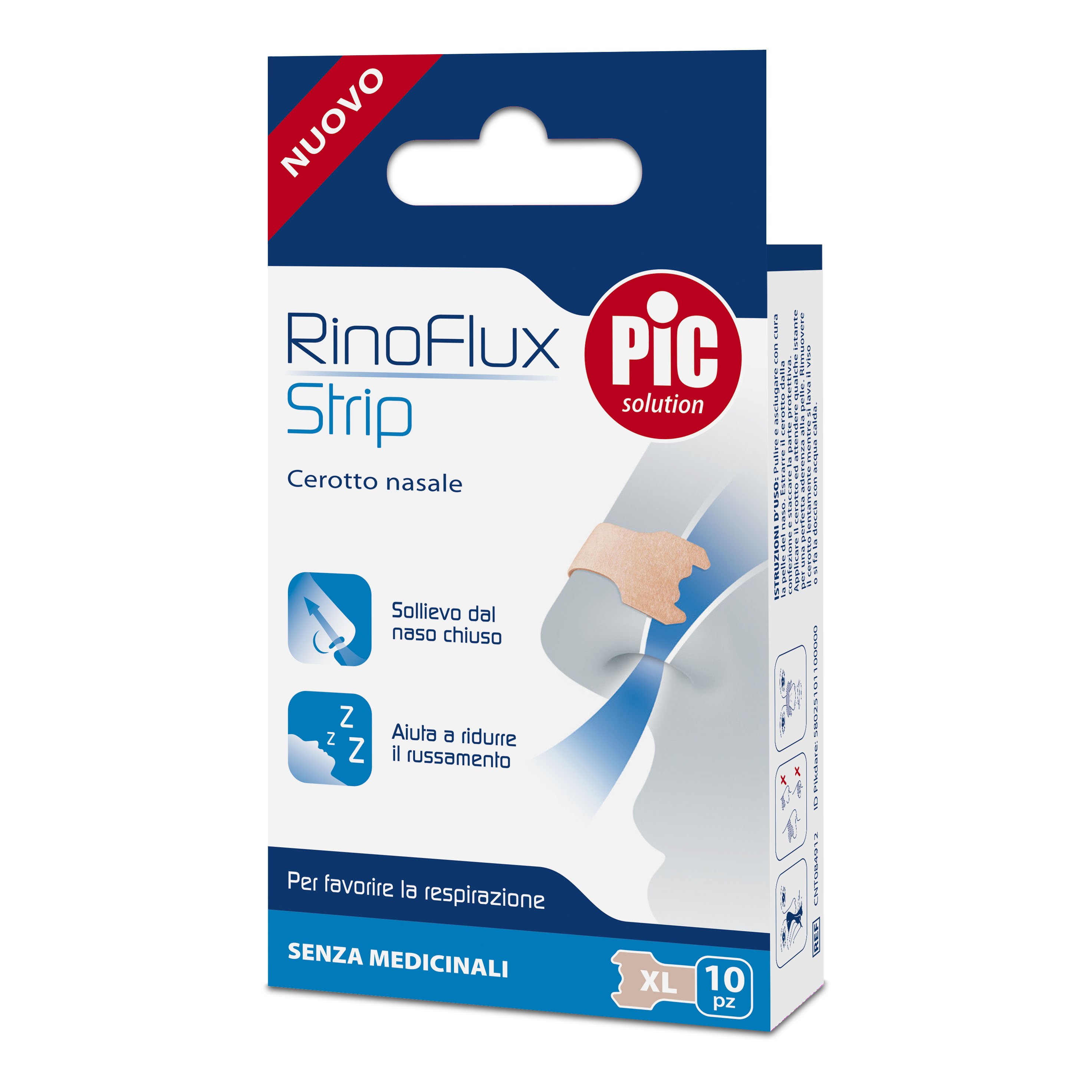 Pic RinoFlux Strip XL 10 Cerotti Nasali