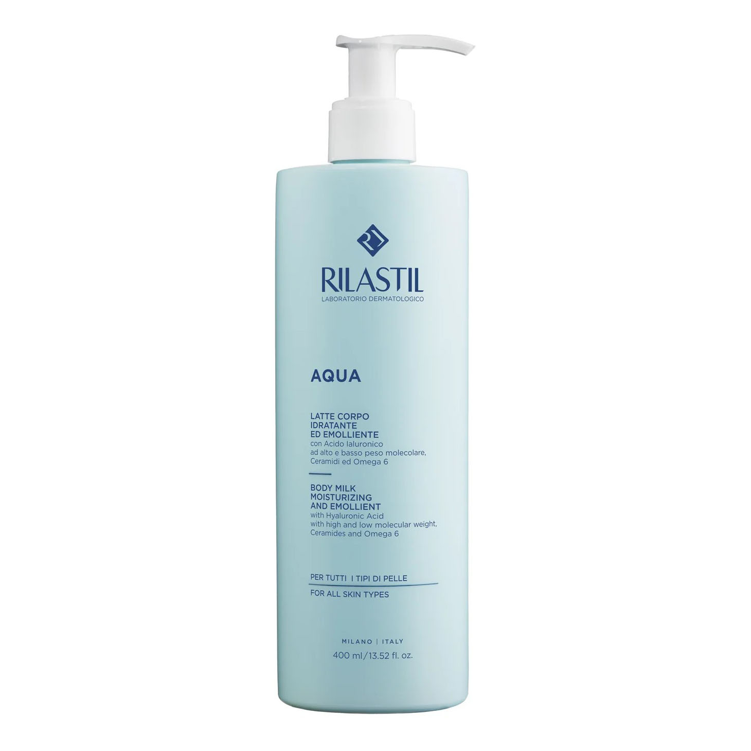 Rilastil Aqua Latte Corpo Idratante Ed Emolliente 400 Ml