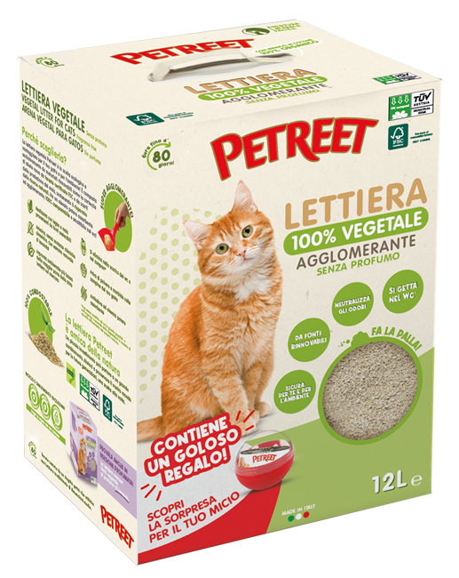 Petreet lettiera vegetale neutra 12 litri