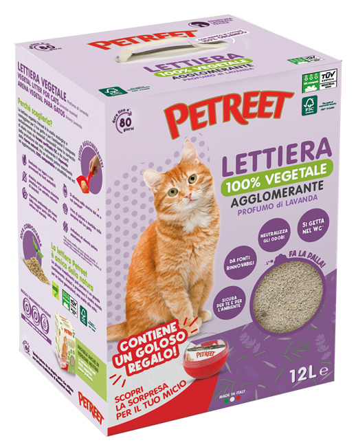 Petreet lettiera vegetale lavanda 12 litri