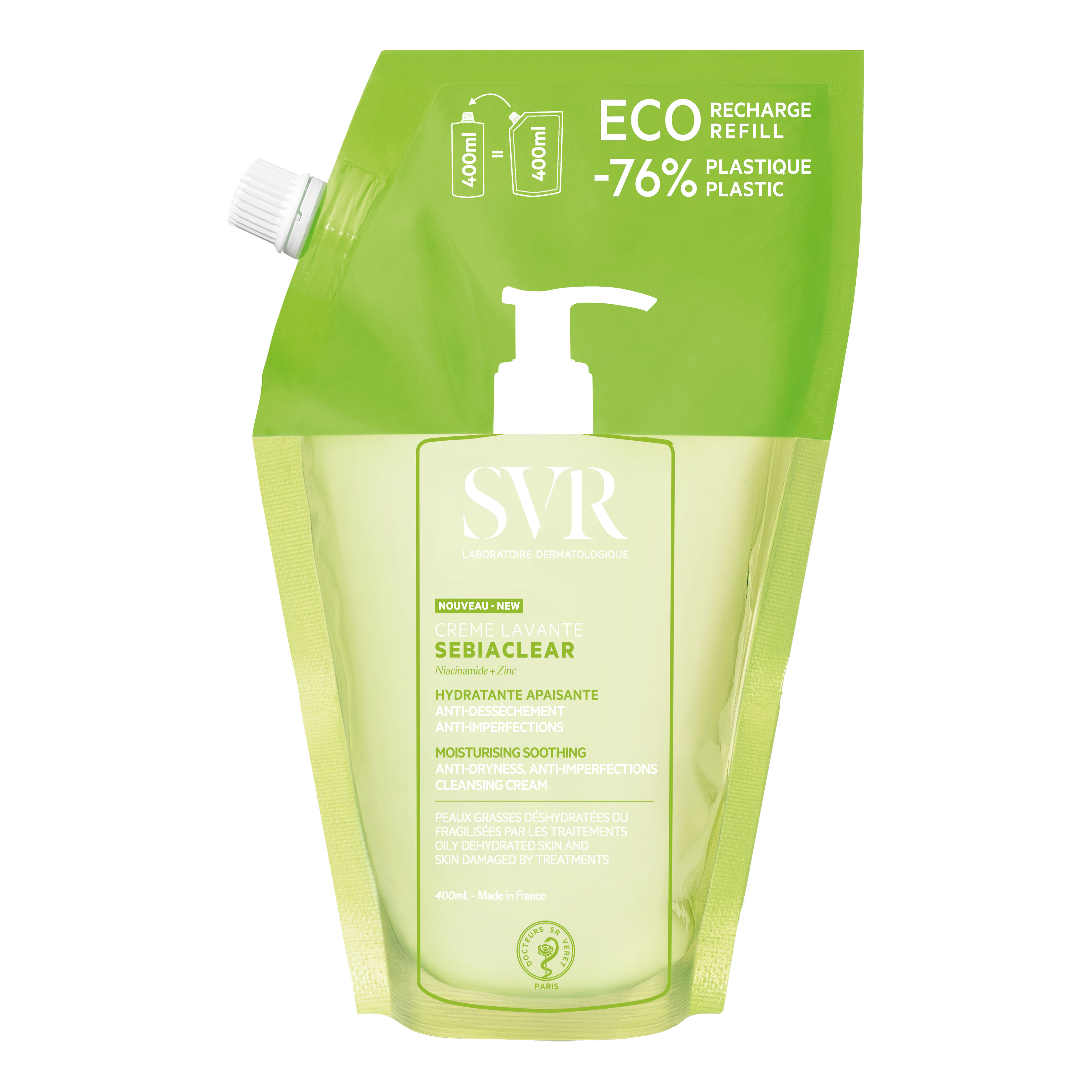 Sebiaclear Creme Lavante Refill 400 Ml