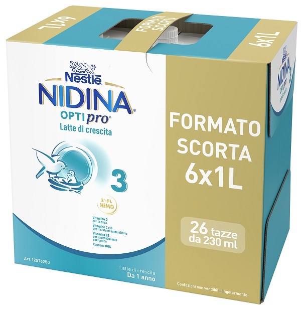Nestlé Nidina Optipro 3 Liquido 6 Pezzi Da 1 Litro - Immagine 3