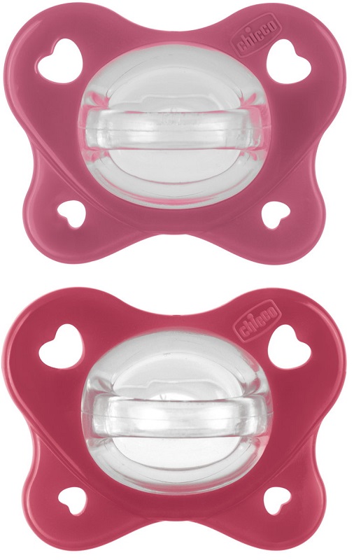 Chicco Dual Soft Succhietto Rosa 16-36 Mesi 2 Pezzi