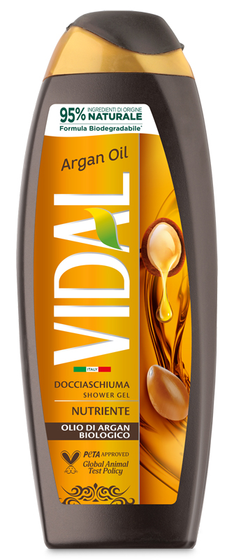 VIDAL - Argan Oil - Bagnodoccia Nutriente - Olio Di Argan Biologico 250 Ml