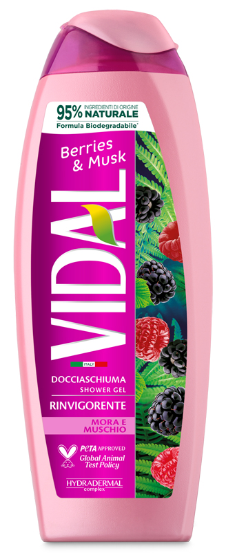 VIDAL - Berries & Musk - Docciaschiuma rinvigorente Mora e Muschio 250 ml