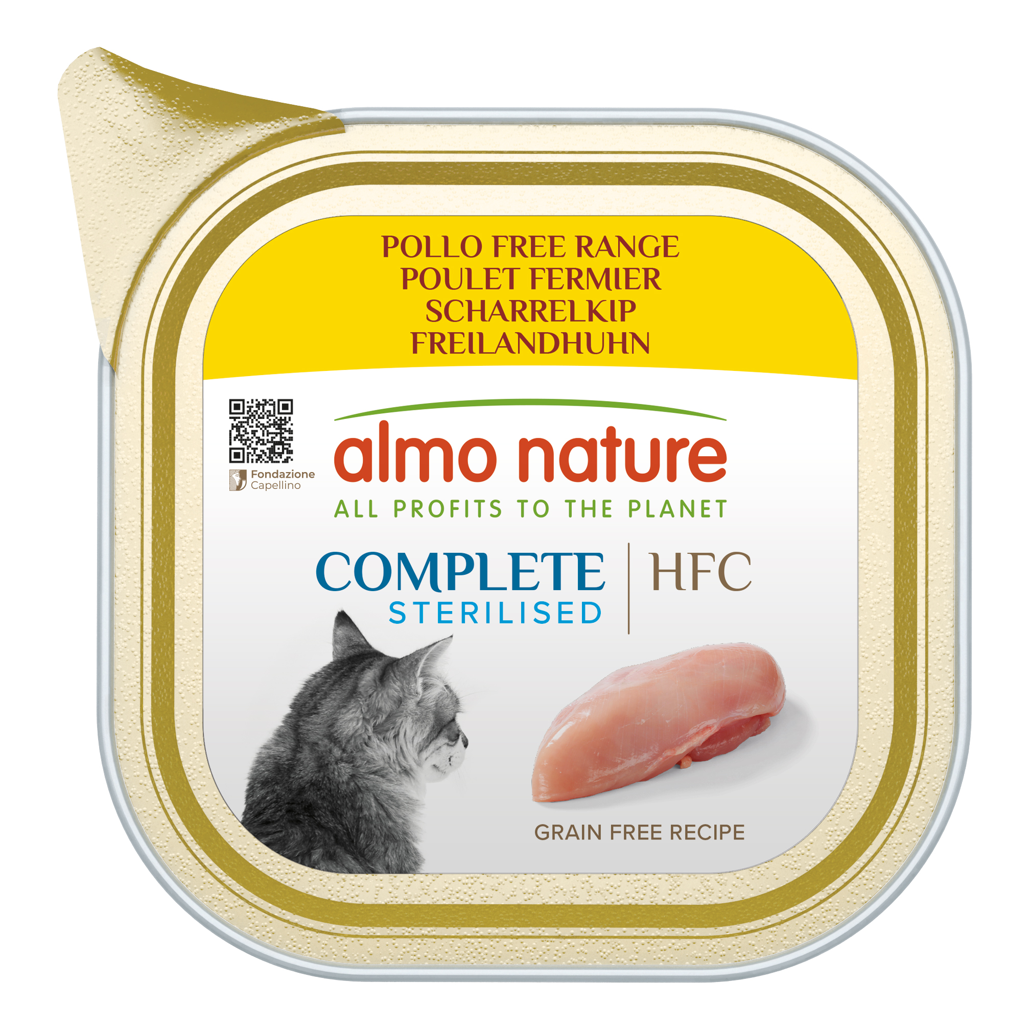 Hfc cat complete sterilizzato pollo free range chicken 85 g