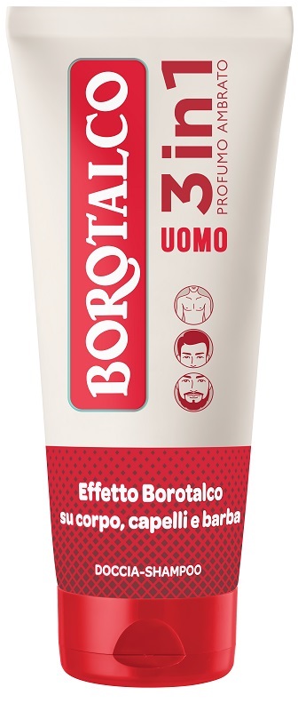 BOROTALCO - Uomo - Doccia Shampoo 3 In 1 Profumo Ambrato 200 Ml