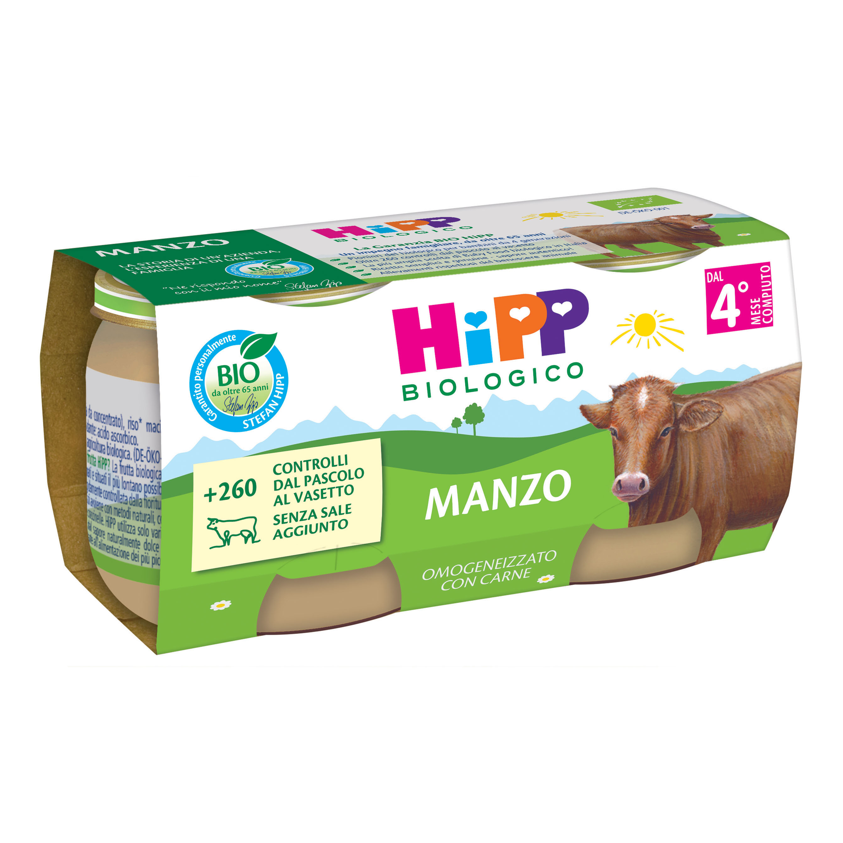 Omo hipp bio manzo 2x80g