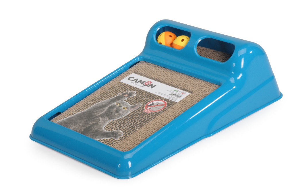 Camon Gatto Tiragraffi Gioco Con 2 Palline (Colori Assortiti)