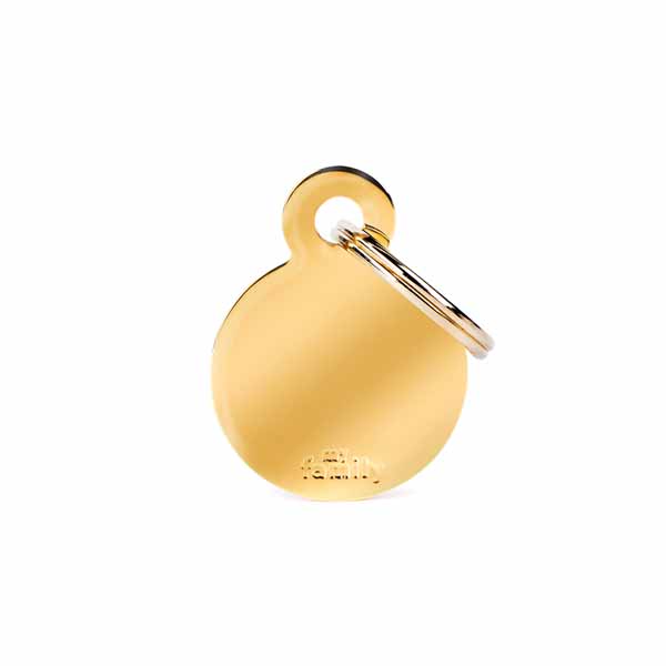 My Family Medaglietta Small Round Golden Brass