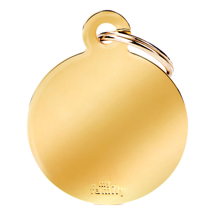 My Family Medaglietta Big Round Golden Brass