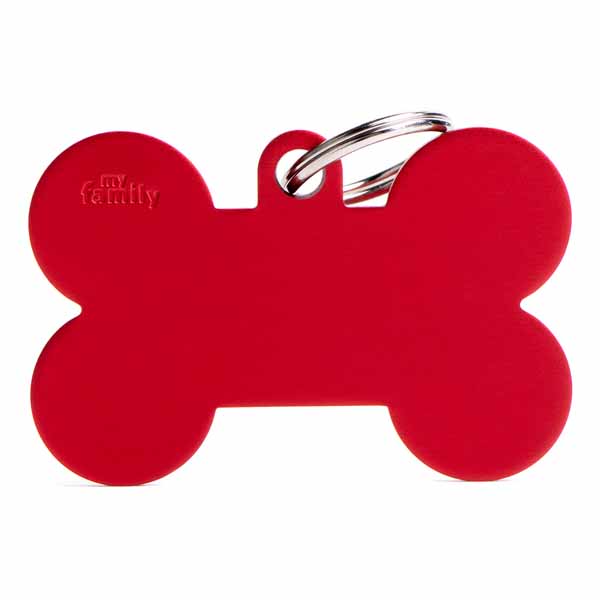 My Family Medaglietta Red Xl Aluminum Bone