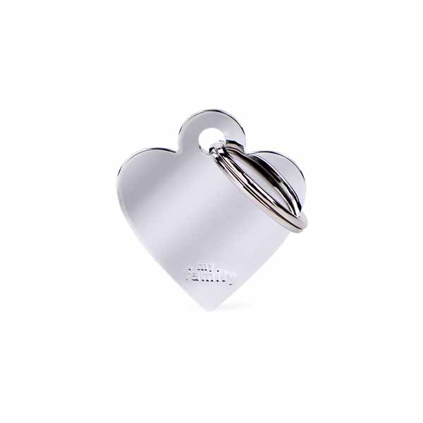 My Family Medaglietta Small Heart Chromed Brass