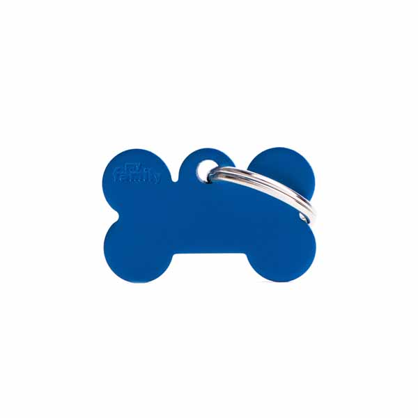 My Family Medaglietta Small Bone Aluminum Blue