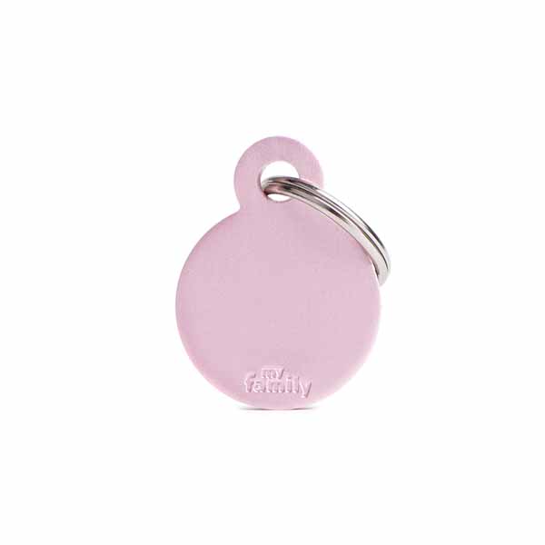 My Family Medaglietta Small Round Aluminum Pink