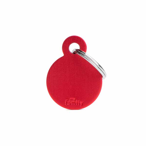My Family Medaglietta Small Round Aluminum Red
