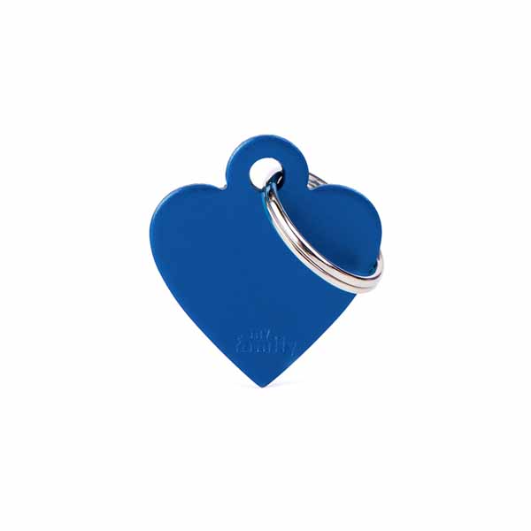 My Family Medaglietta Small Heart Aluminum Blue
