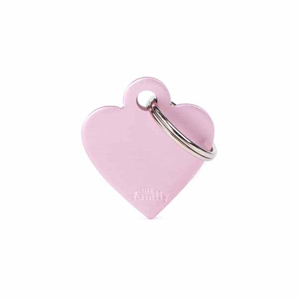 My Family Medaglietta Small Heart Aluminum Pink