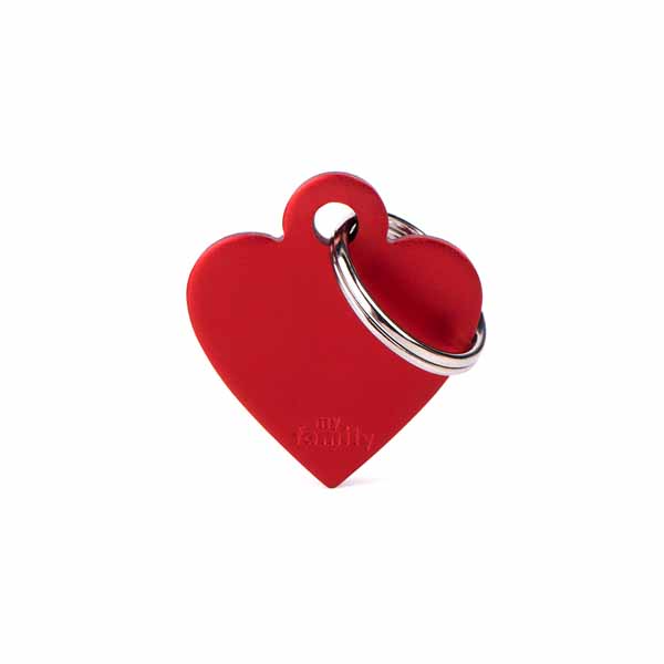 My Family Medaglietta Small Heart Aluminum Red