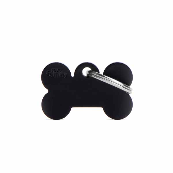My Family Medaglietta Small Bone Aluminum Black