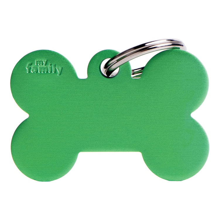 My Family Medaglietta Big Bone Aluminum Green