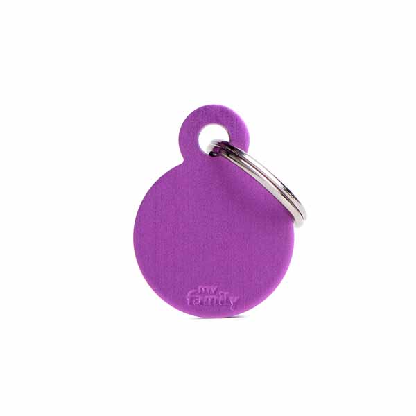 My Family Medaglietta Small Round Aluminum Purple