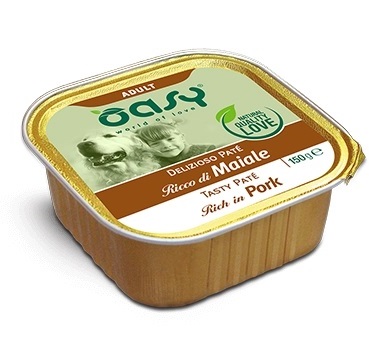 Oasy Cane Delizioso Pate' Adulto Maiale 150 Gr