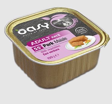 Oasy Cane Grain Free Adulto Maiale & Verdure 150 Gr