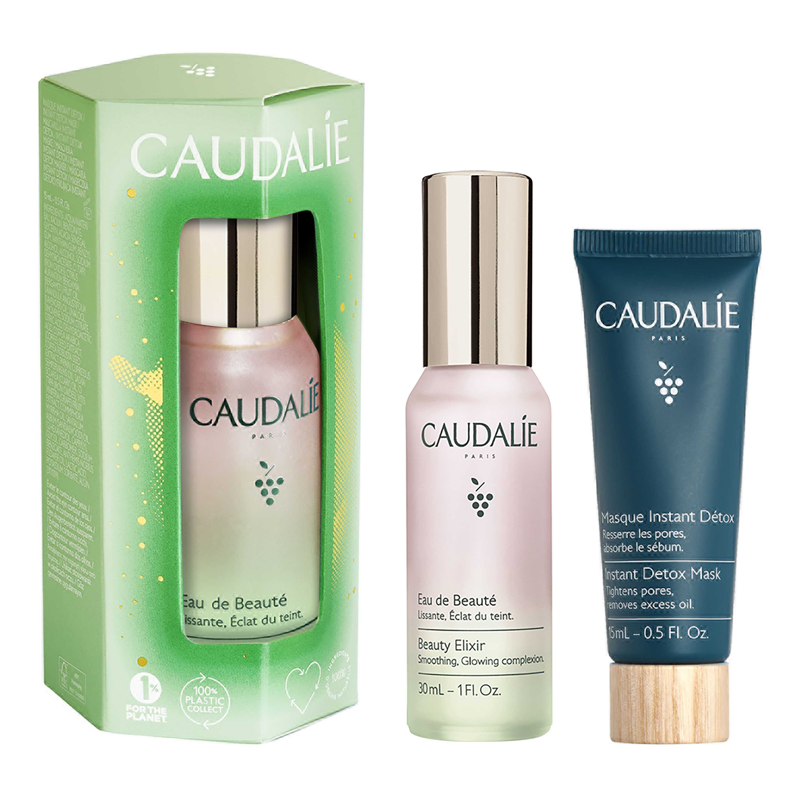 Caudalie Duo Acqua di Bellezza 30 ml &amp; Maschera Detox 15 ml OMAGGIO