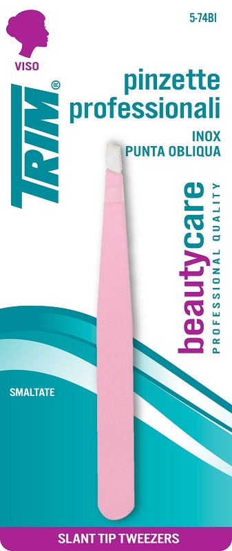 5-74 bi pinzette inox colorate punta obliqua