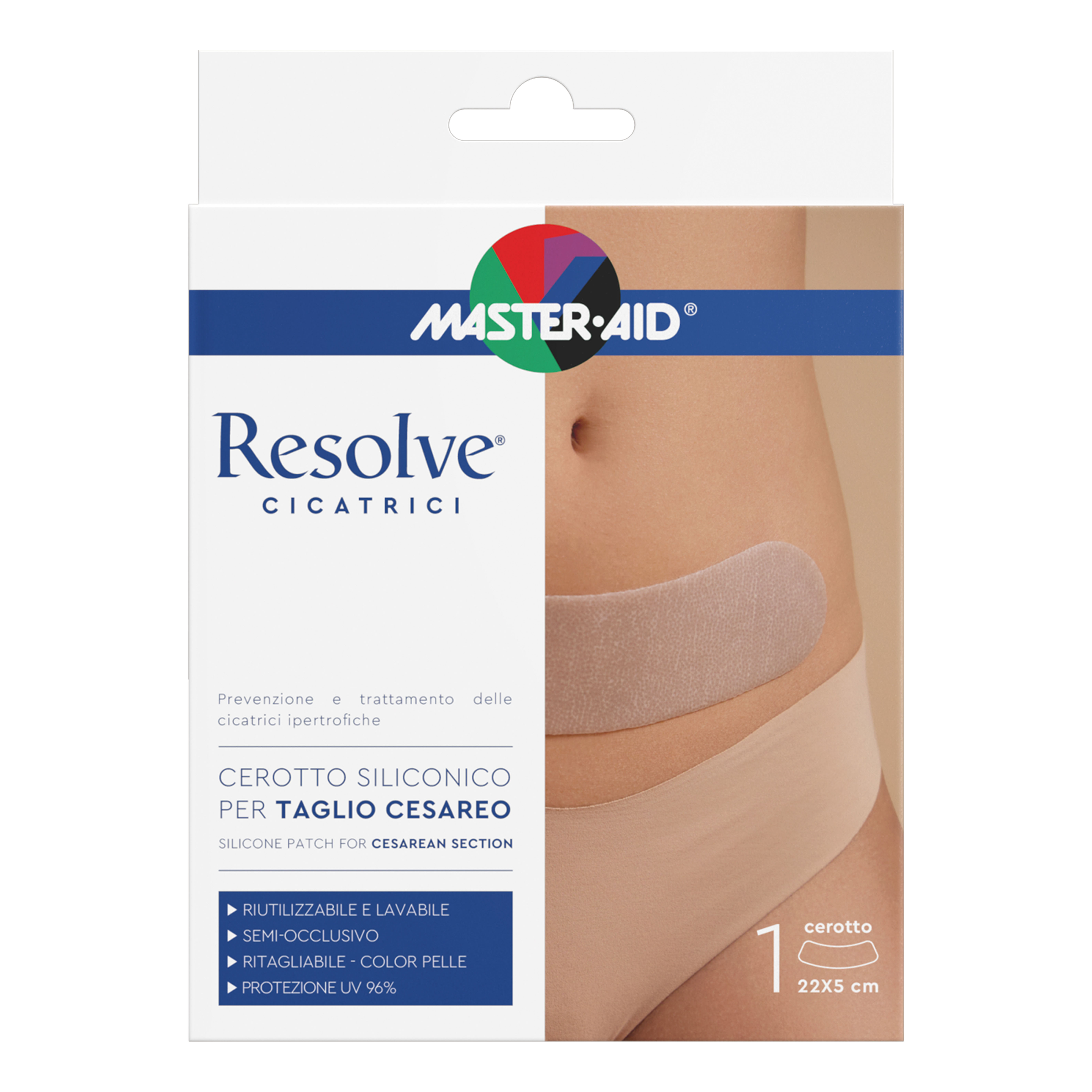 Cerotto siliconico taglio cesareo master-aid resolve 22x5cm