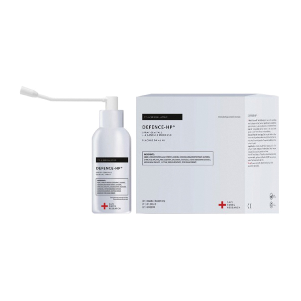 Spray protettivo mucosa vaginale defence hp genital 40 ml + 4 cannule monouso
