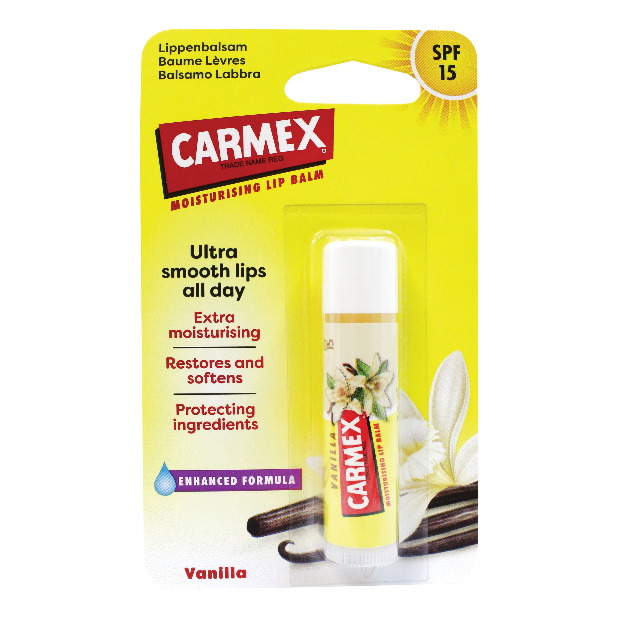 Carmex balsamo labbra vaniglia spf15 4,25 g