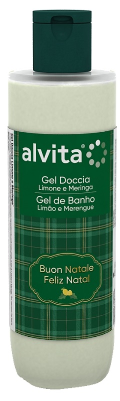 Alvita gel doccia natale 2024 limone &amp; meringa 250 ml