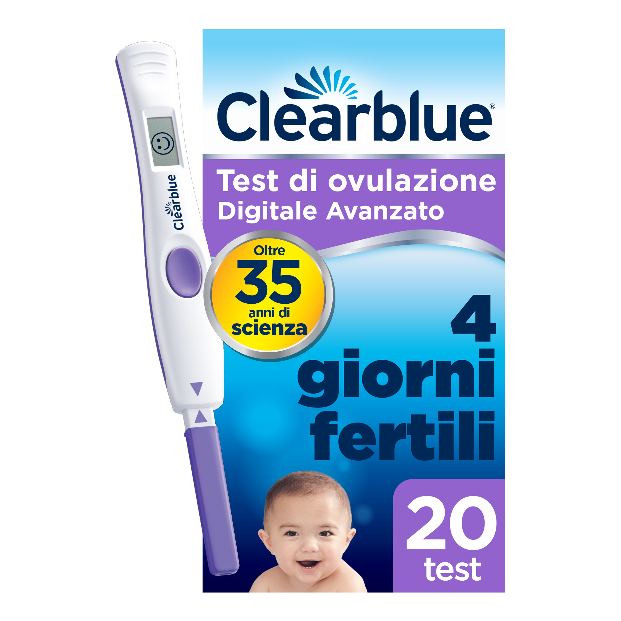 Test di ovulazione clearblue avanzato 20 pezzi