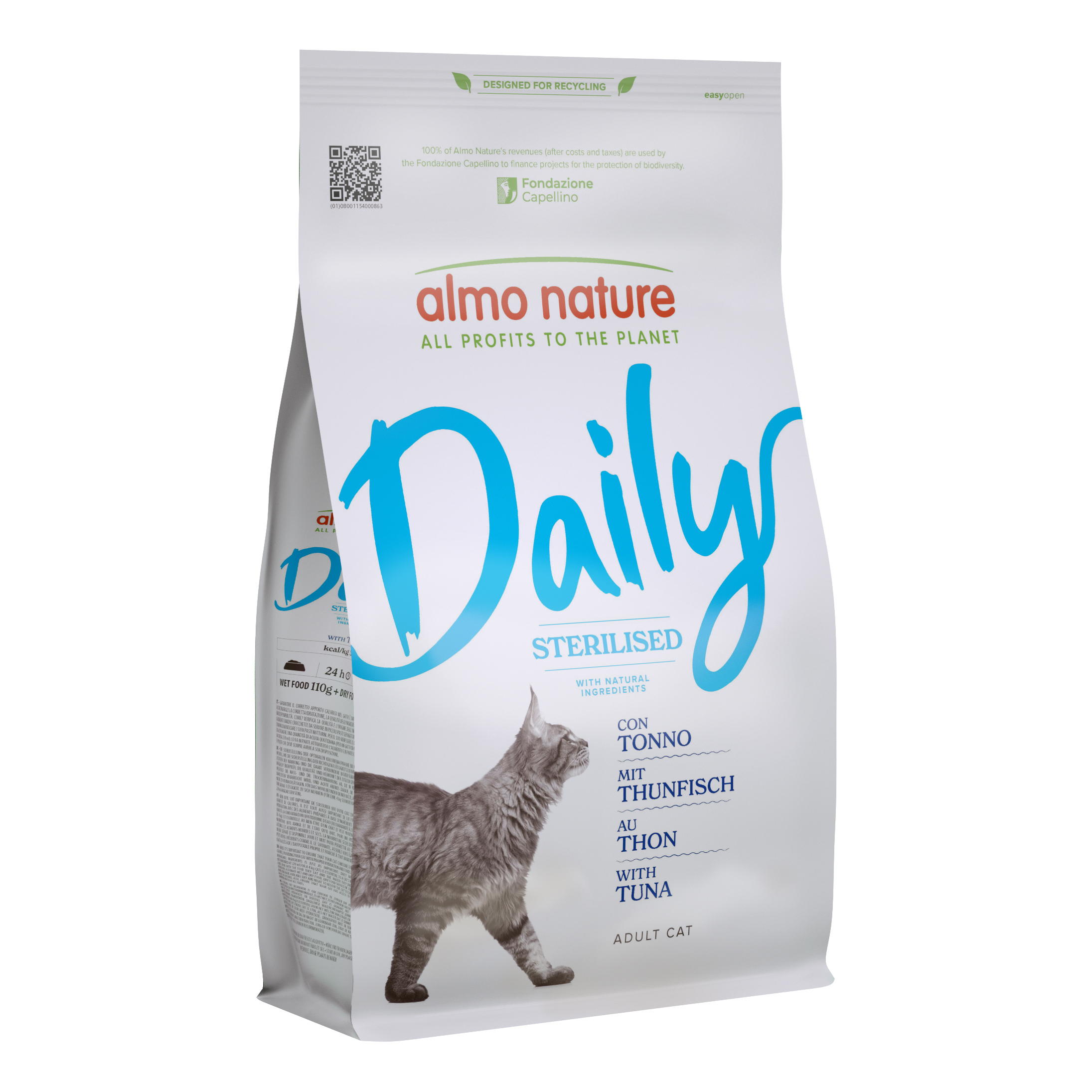 Almo daily cat crocchette sterilised tonno 1,2 kg