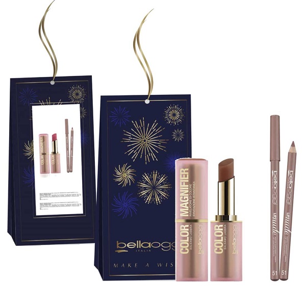 Bellaoggi make a wish mini kit lip nude 52 + color magnifier 4