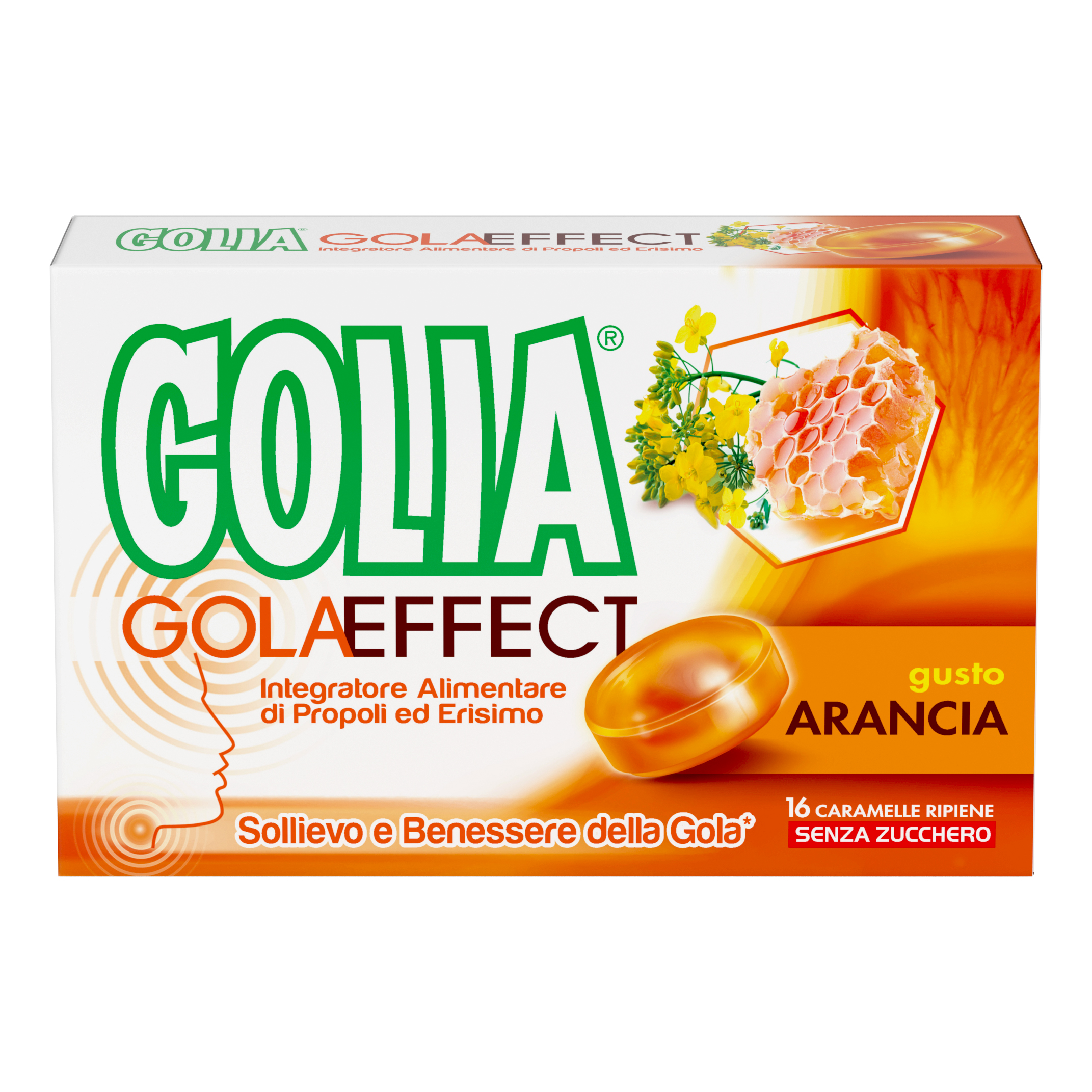 Golia gola effect arancia 16 caramelle ripiene