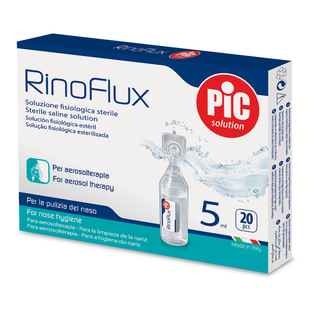 Soluzione isotonica rinoflux+ 5 ml 50 pezzi